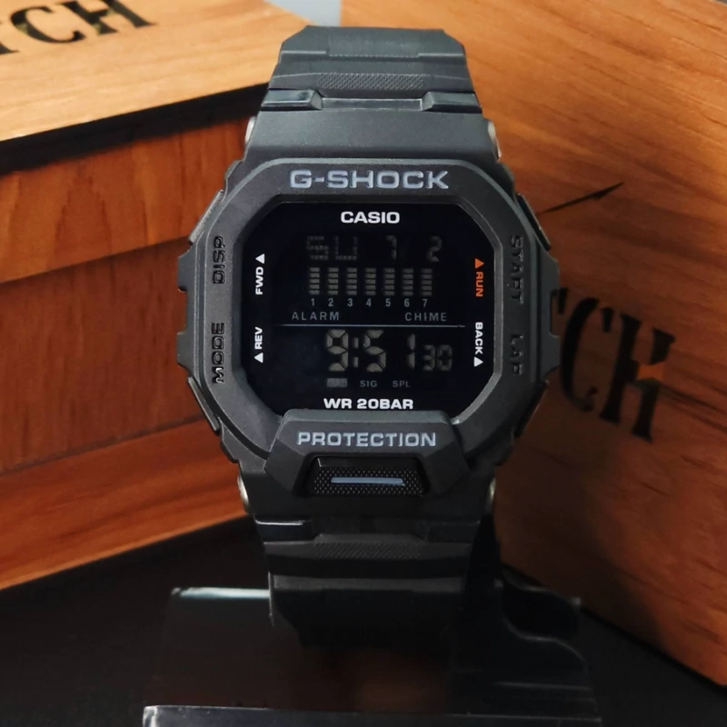 ساعت مچی مردانه جیشاک کاسیو G-Shock Casio GBD-200 ، ساعت مچی جی شاک اسپرت کاسیو HSD-007 مشکی +باطری اضافی کد 9806