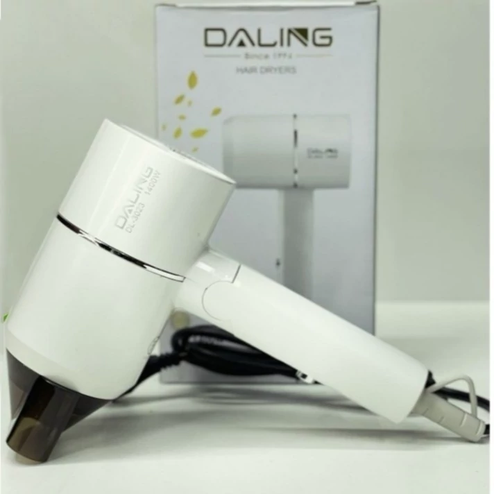 سشوار دالینگ مدل 1400W DL-3023 سفیدو صورتی تاشو کد 9231