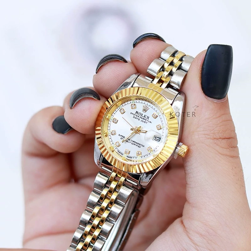 ساعت زنانه رولکس کیفیت عالی بهمراه گارانتی موتور